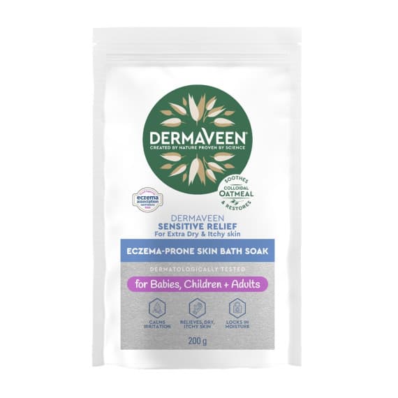 Buy DermaVeen Sensitive Relief Eczema Prone Skin Bath Soak 200g Online Pharmacy Direct AU