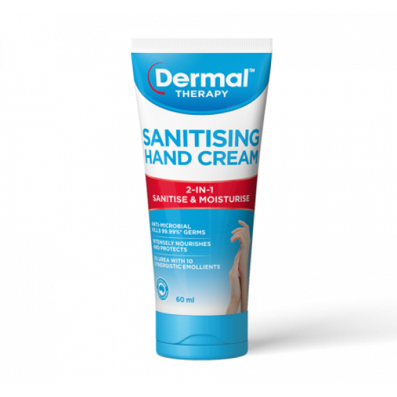 Dermal Therapy Sanitising Hand Cream 60ml for soft, protected hands - Pharmacy Direct