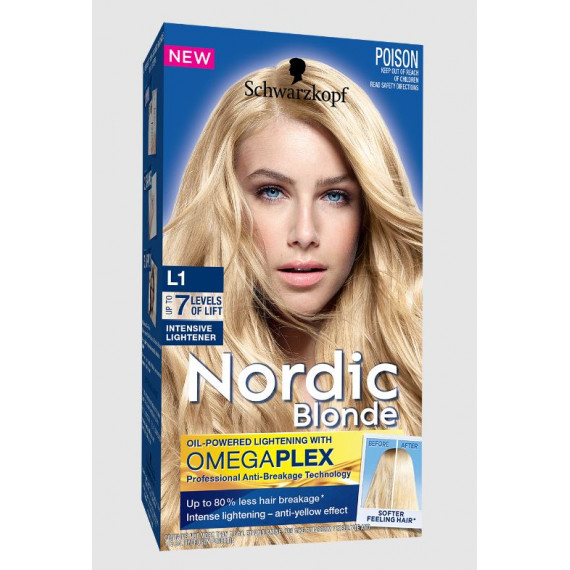 Schwarzkopf Nordic Blonde L1 Intensive Lightener 1 Pack - Bright Blonde Results - Pharmacy Direct