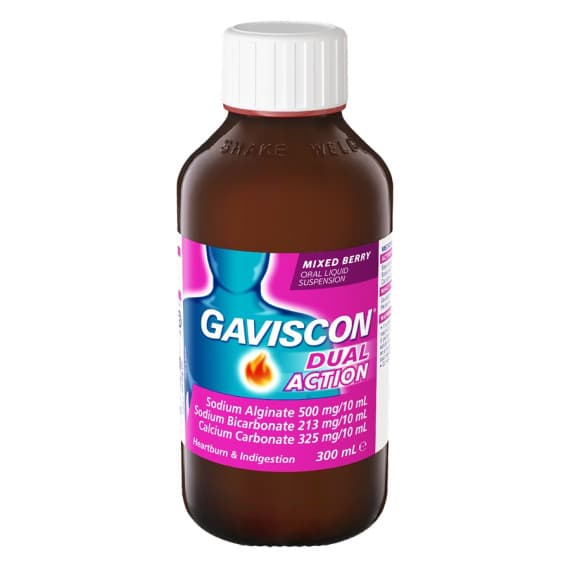 Gaviscon Dual Action Liquid Mixed Berry 300ml