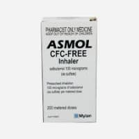 Asmol CFC Free Inhaler With Dose Counter 100mcg /200 Dose S3