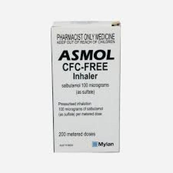 Asmol CFC Free Inhaler With Dose Counter 100mcg /200 Dose (S3)