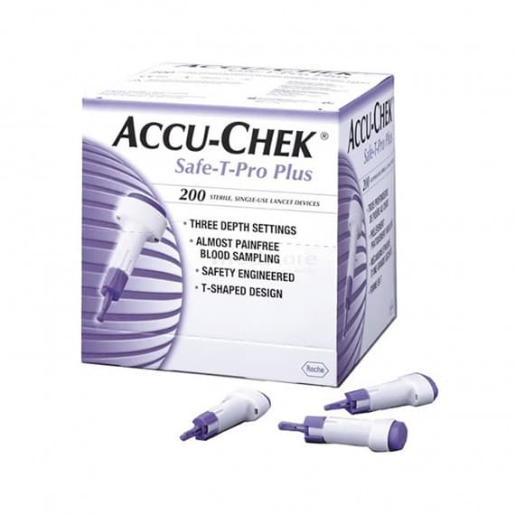 Accu-Chek Safe-T-Pro Plus 200 Pack - Safe and Accurate Blood Sampling - Pharmacy Direct