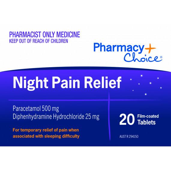 Pharmacy Choice Night Pain Relief 20 Tablets S3