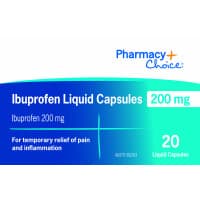 Pharmacy Choice Ibuprofen 200mg 20 Liquid Capsules 