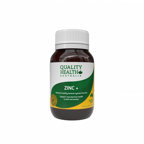 Quality Health Zinc+ 70 Tablets for immune and skin support - Pharmacy Direct