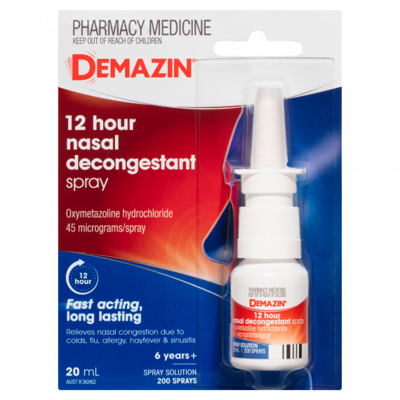 Demazin 12 Hour Nasal Decongestant Spray 20ml
