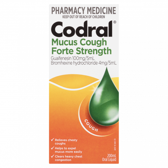 Buy Codral Mucus Cough Forte Strength Berry 200ml Expiry Date 03/26 Online Pharmacy Direct AU