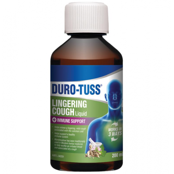 Buy Duro Tuss Lingering Cough Plus Immune Support 200ml Online Pharmacy Direct AU