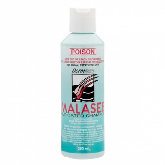 Dermcare Malaseb Medicated Shampoo 250ml for pet skin care - Pharmacy Direct