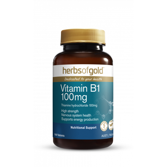 Herbs of Gold Vitamin B1 100mg 100 Tablets