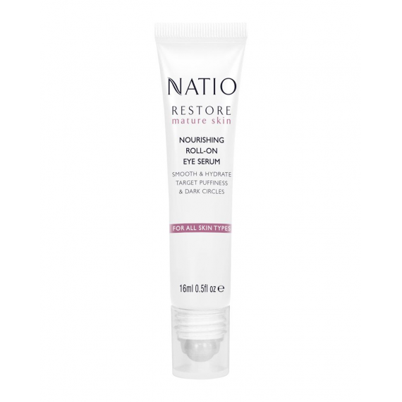 Natio Restore Nourishing Roll-On Eye Serum 16ml - Brighten and Hydrate - Pharmacy Direct