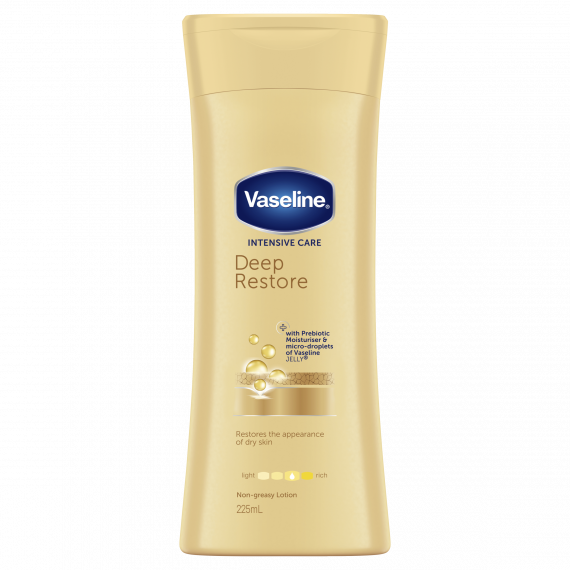 Vaseline Intensive Care Deep Restore Body Lotion 225ml - Hydrating Moisturiser - Pharmacy Direct