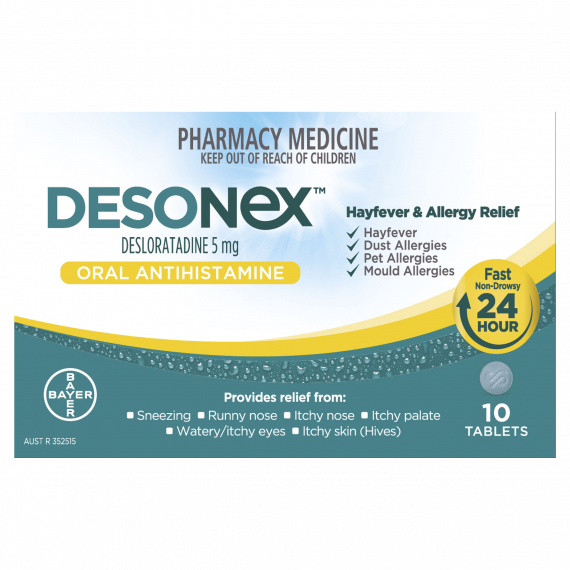 Desonex Hayfever and Allergy 5mg 10 Tablets - Effective Allergy Relief - Pharmacy Direct
