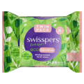 Swisspers Eco Sensitive Biodegradable Facial Wipes Twin Pack (2 X 25 Wipes)