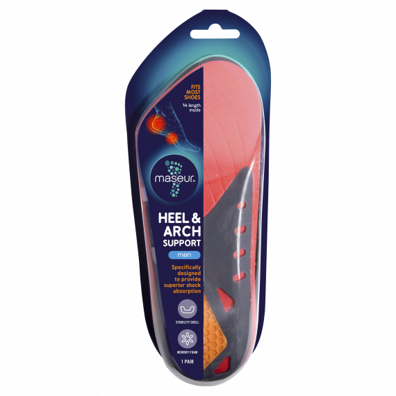 Maseur Footcare Heel and Arch Support Men 1 Pair