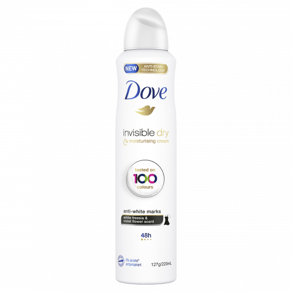 Dove Invisible Dry Antiperspirant Aerosol 220ml - Long-Lasting Freshness - Pharmacy Direct