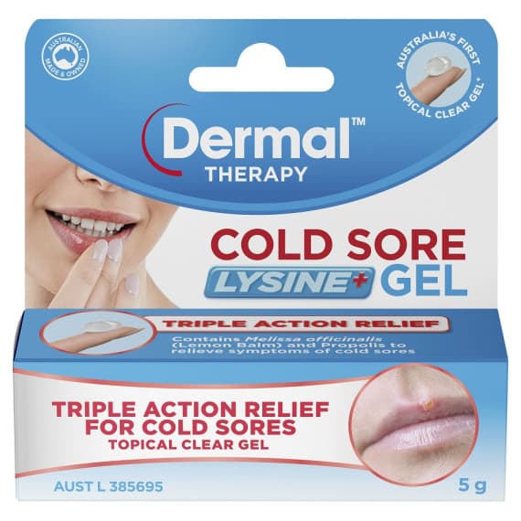 Dermal Therapy Lysine Cold Sore Gel 5g for fast relief - Pharmacy Direct