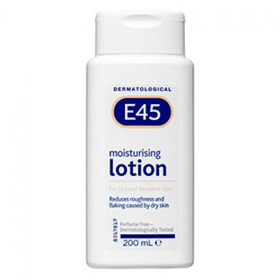 E45 Moisturising Lotion 200ml - Hydrating and Gentle Skin Care - Pharmacy Direct