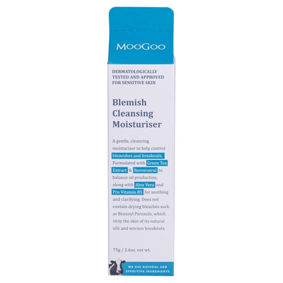 MooGoo Blemish Cleansing Moisturiser 75g - Natural Skincare Hydration - Pharmacy Direct