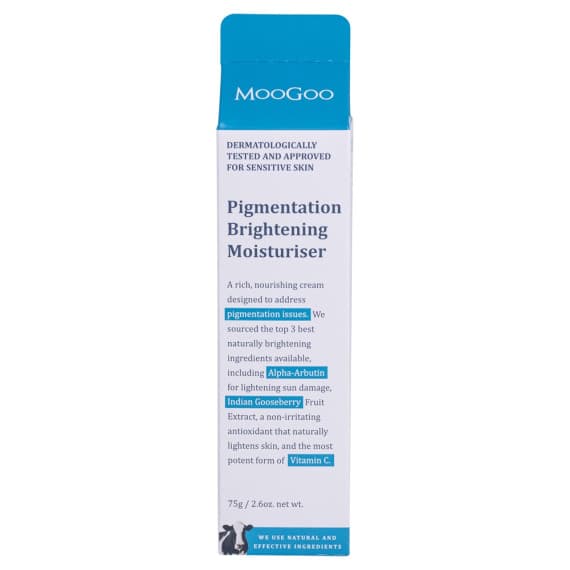 MooGoo Pigmentation Brightening Moisturiser 75g for glowing hydrated skin - Pharmacy Direct