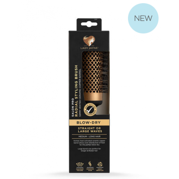 Lady Jayne Salon Pro Large Ceramic Radial Brush - Smooth Styling Tool - Pharmacy Direct