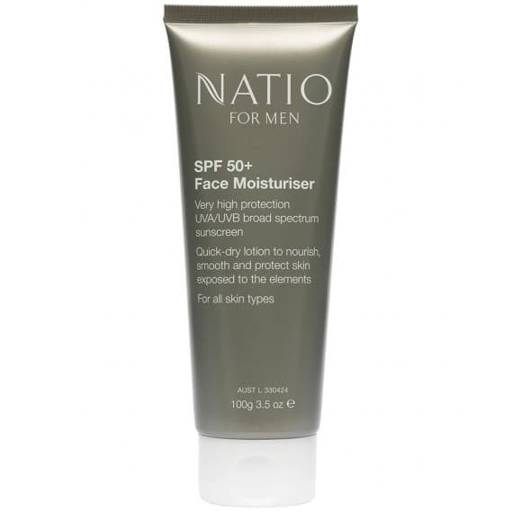 Natio For Men SPF 50+ Face Moisturiser 100g - Sun Protection and Hydration - Pharmacy Direct