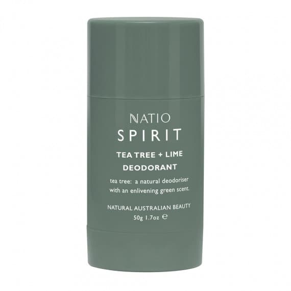 Natio Spirit Tea Tree Plus Lime Deodorant 50g - Natural Odour Protection - Pharmacy Direct