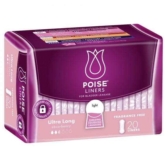 Poise Ultra Long Liners 20 Pack - Comfortable and Reliable Protection - Pharmacy Direct