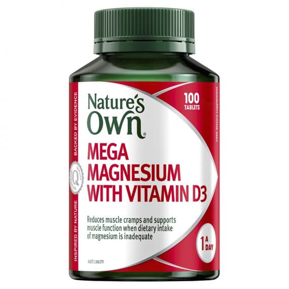Nature's Own Mega Magnesium with Vitamin D3 100 Tablets at Pharmacy Direct