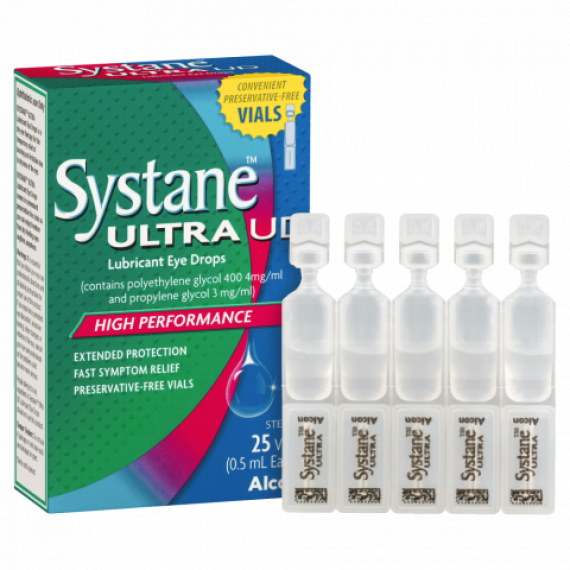 Systane Ultra UD Lubricant Eye Drops 0.5ml x 25 Vials - Fast Dry Eye Relief - Pharmacy Direct