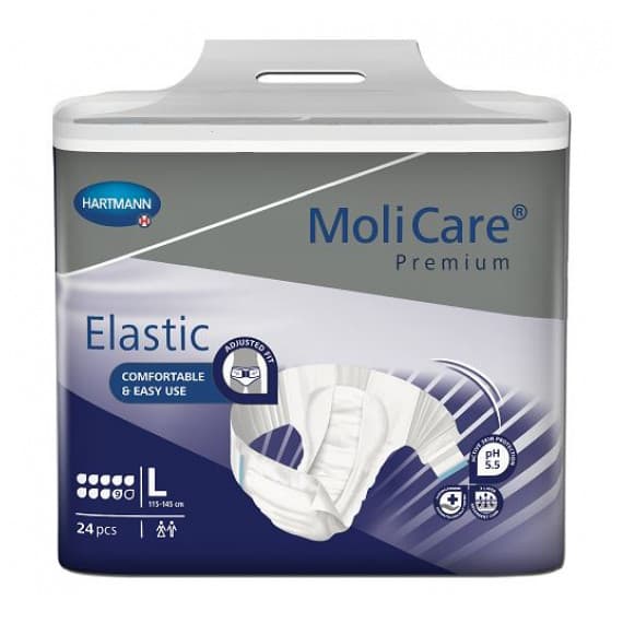 MoliCare Premium Elastic 9 Drops Large 24 Packs - Secure Absorption and Comfort - Pharmacy Direct