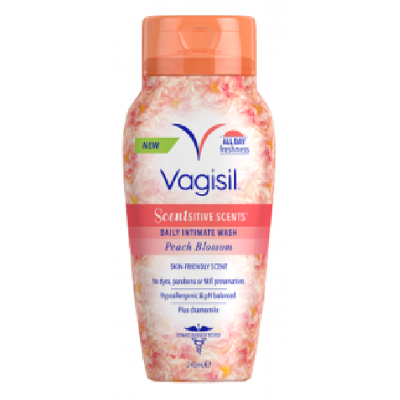 Vagisil Scentsitive Scents Daily Intimate Wash Peach Blossom 240ml at Pharmacy Direct