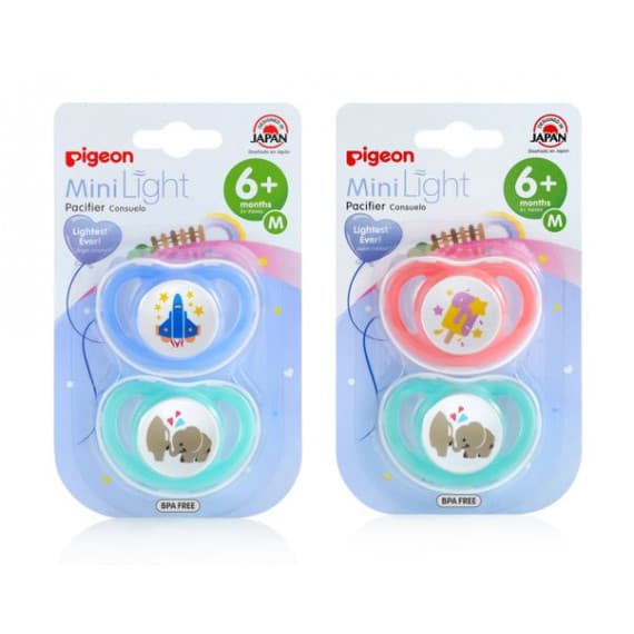 Pigeon MiniLight Pacifier Medium Twin Pack - Gentle Comfort - Pharmacy Direct