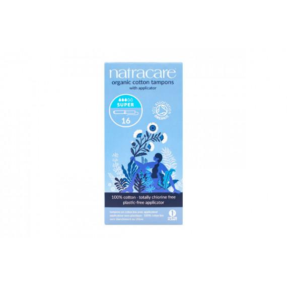 Natracare Super Organic Cotton Tampons With Applicator 16 Pack - Gentle and Eco-Friendly - Pharmacy Direct