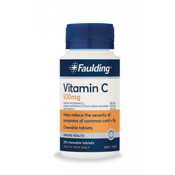Faulding Vitamin C 500mg 200 tablets