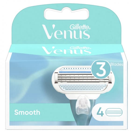 Gillette Venus Smooth Blades Refill 4 Pack - Smooth Shave - Pharmacy Direct
