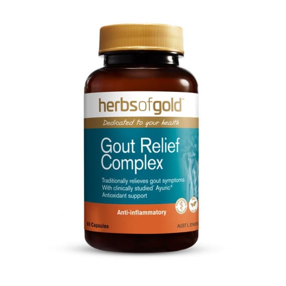 Herbs of Gold Gout Relief Complex 60 Capsules - Gout Relief Support - Pharmacy Direct