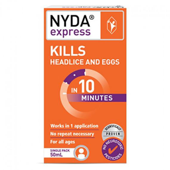 Brauer NYDA Express Head Lice Treatment 50ml for fast relief - available at Pharmacy Direct