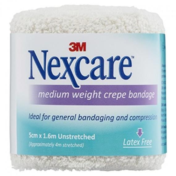 Nexcare Crepe Bandage Medium 50mm x 1.6m for injury support - available at Pharmacy Direct