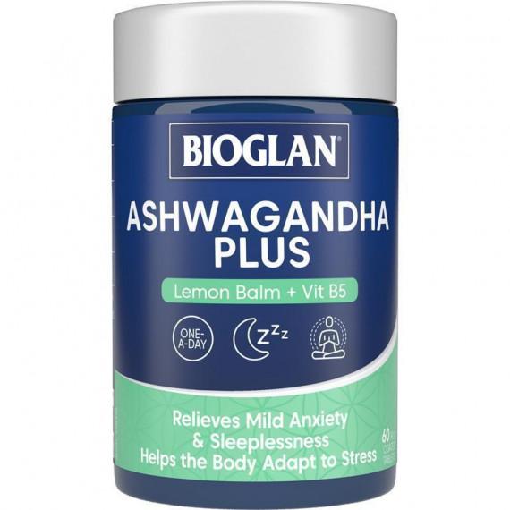 Bioglan Ashwagandha Plus 60 Tablets for stress relief - Pharmacy Direct