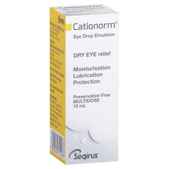 Cationorm Preservative-Free Eye Drops 10ml for dry eyes - Pharmacy Direct