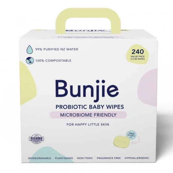 Buy Bunjie Probiotic Baby Wipes 3 x 80 Wipes Online Pharmacy Direct AU