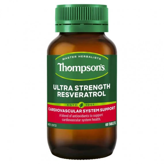 Thompson's Ultra Strength Resveratrol 60 Tablets for antioxidant support - Pharmacy Direct