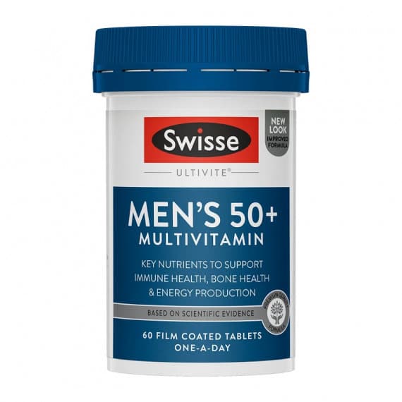 Buy Swisse Mens Ultivite 50 Plus Multivitamin 60 Tablets Expiry Date 02/26 Online Pharmacy Direct AU
