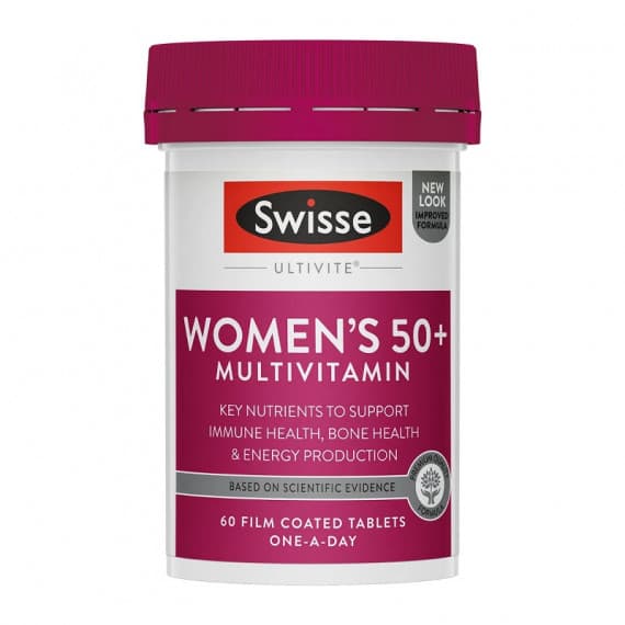 Buy Swisse Ultivite Womens 50 Plus Multivitamin 60 Tablets Expiry Date 01/26 Online Pharmacy Direct AU