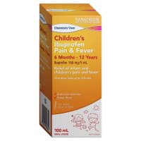 Chemists Own Childrens Ibuprofen Pain and Fever for 6 Months to 12 Years 100ml