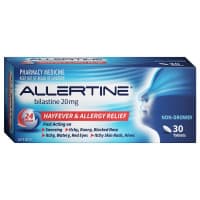 Allertine Bilastine 20mg 30 Tablets S3