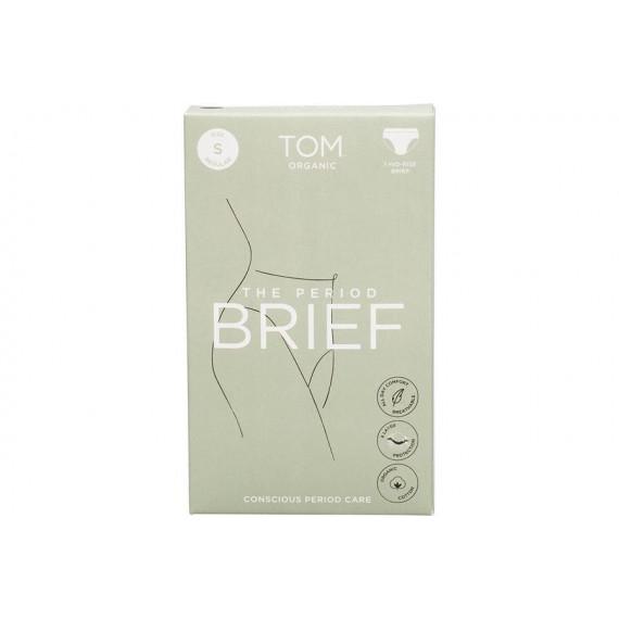 Tom Organic The Period Brief Mid-Rise Black Small