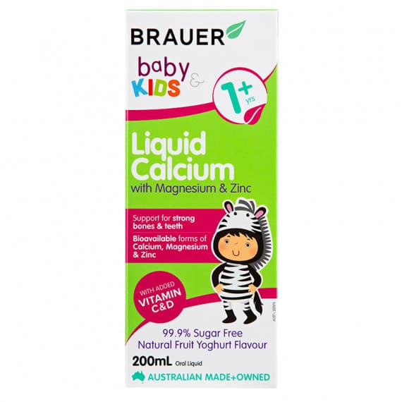 Brauer Baby and Kids Liquid Calcium with Magnesium and Zinc 200ml